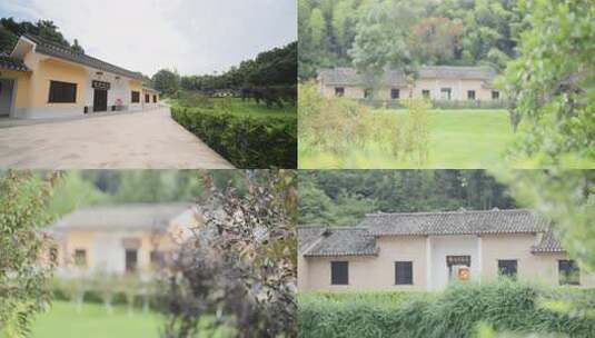 景区游客中心建筑与周边风光高清在线视频素材下载