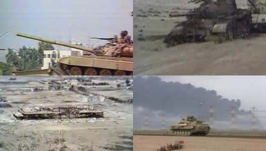 1991年 海湾战争 伊拉克战争 地对空导弹高清在线视频素材下载