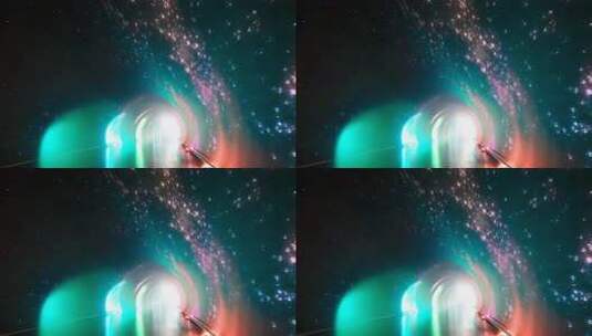 宇宙粒子隧道特效画面高清在线视频素材下载