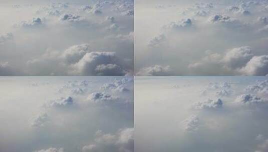 云海之上 壮观云层 航空乘客视角俯瞰高清在线视频素材下载