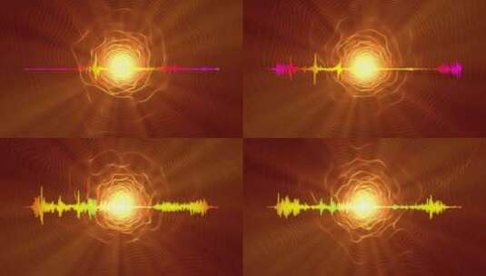金色 音乐波形 均衡器 韵律节奏 跳动高清在线视频素材下载