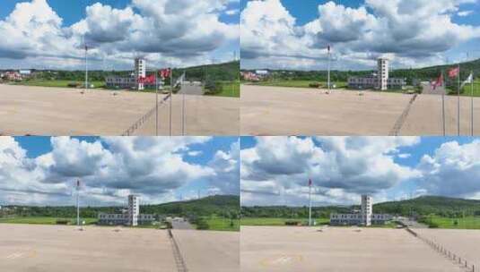 型机场 机场跑道高清在线视频素材下载