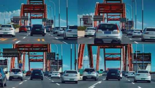 广州新光大桥车流25高清在线视频素材下载