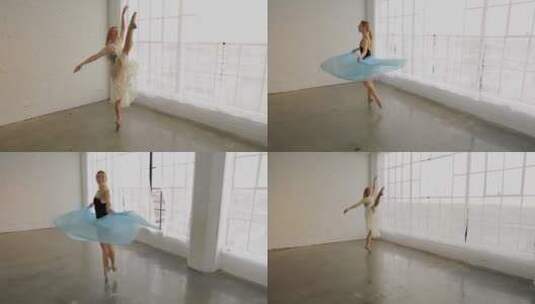 【合集】美丽的芭蕾舞演员在慢动作高清在线视频素材下载