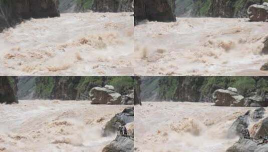 云南虎跳峡汹涌江河湖海高清视频高清在线视频素材下载