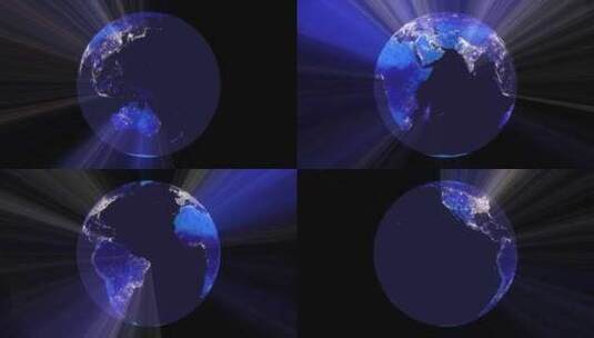 4K-射出光束的科技感地球高清在线视频素材下载