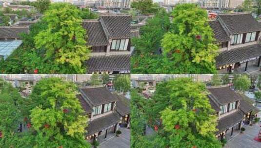 航拍徐州市回龙窝历史文化街区古建筑群高清在线视频素材下载