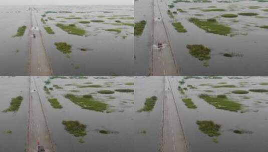 江西吴城水上公路高清在线视频素材下载