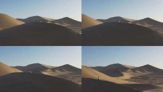 敦煌沙漠航拍高清在线视频素材下载