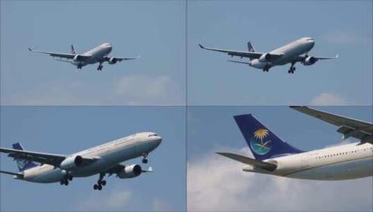 机从天空飞过 飞机起飞飞机降落航班高清在线视频素材下载