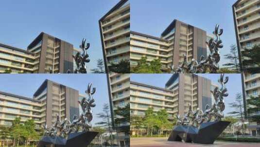 广州大学城雕塑科技园_8K高清在线视频素材下载
