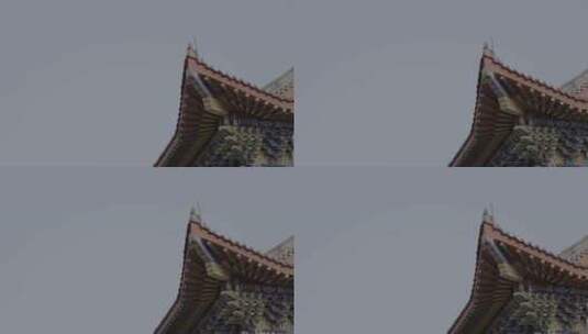 中式建筑的屋檐高清在线视频素材下载