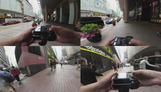 香港街景摄影师第一视角高清在线视频素材下载