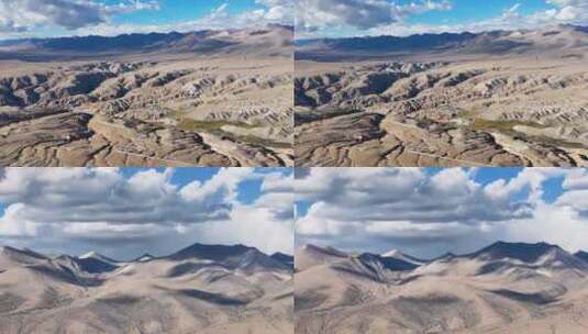 西藏札达土林黄沙漫天高清在线视频素材下载