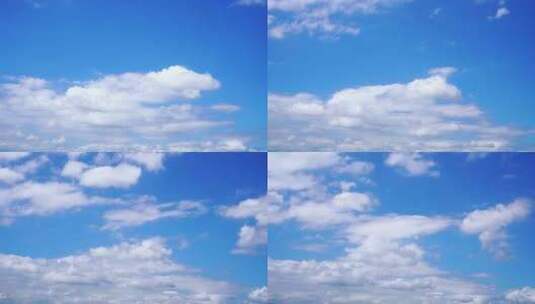天空云朵飘动移动的云层延时云蓝天白云飘飘高清在线视频素材下载