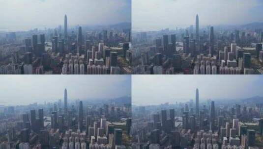 深圳平安金融中心城市航拍【4K60】高清在线视频素材下载