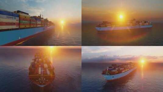 国际贸易 货船航行高清在线视频素材下载
