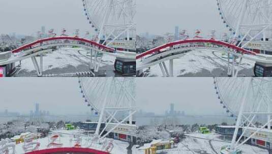 南昌摩天轮雪景22高清在线视频素材下载