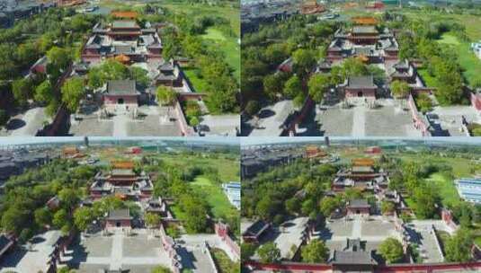 江苏省扬州市瘦西湖晨曦航拍高清在线视频素材下载