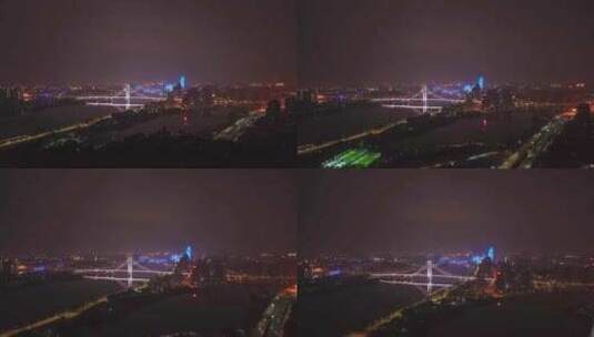 福州夜景航拍高清在线视频素材下载