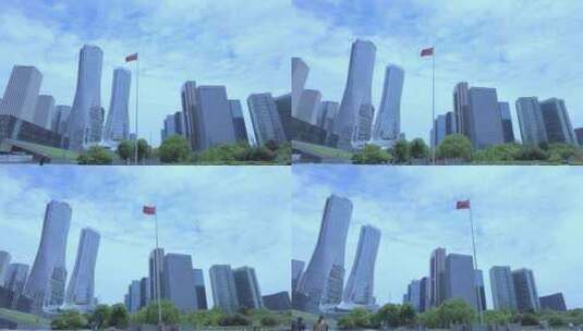 杭州市民中心前景高清在线视频素材下载