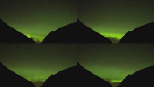 北极极光的延时摄影高清在线视频素材下载