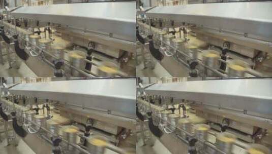 罐装食品机械化生产高清在线视频素材下载