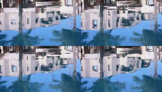 水中房子的倒影高清在线视频素材下载