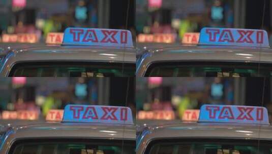 城市中的出租车高清在线视频素材下载