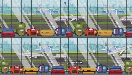 斯洛伐克机场工作动画高清在线视频素材下载