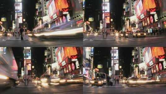 纽约广场的交通延时高清在线视频素材下载
