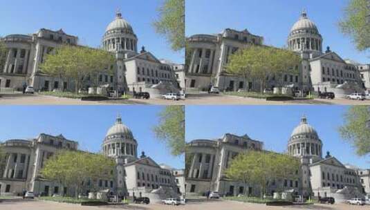 密西西比州议会大厦的后视图高清在线视频素材下载