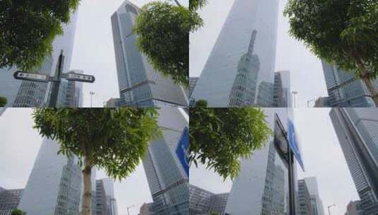 广西南宁五象新区城市街道街景高清在线视频素材下载