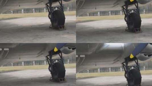 涡轮飞机螺旋桨停机坪机场高清在线视频素材下载