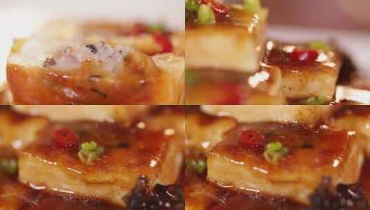 【镜头合集】成品菜豆腐塞肉肉高清在线视频素材下载