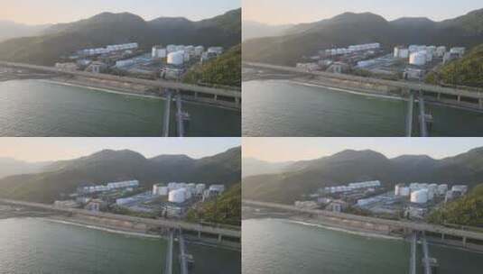 储油罐 石油码头 深圳燃气  中国石化高清在线视频素材下载