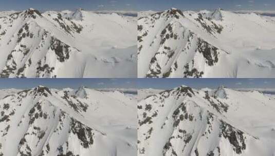 在雪山上空飞翔高清在线视频素材下载