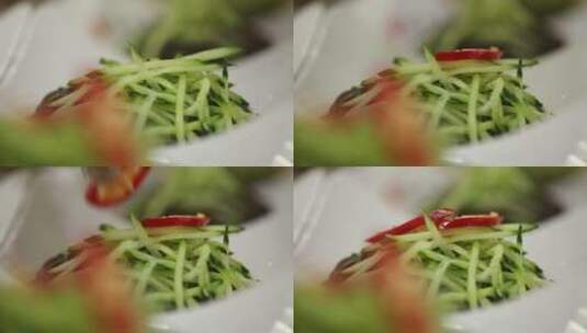 黄瓜丝凉菜高清在线视频素材下载