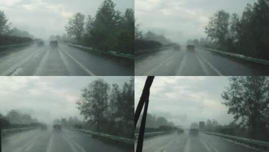 影视宣传雨中车辆高清在线视频素材下载