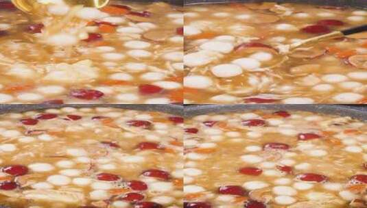 红枣酿汤圆高清在线视频素材下载