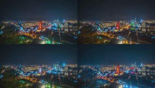 8k延时柳州新城区夜景素材高清在线视频素材下载