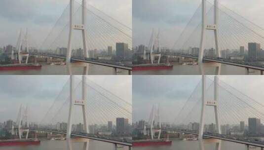 上海南埔大桥，上升下摇镜头高清在线视频素材下载