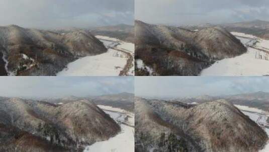 冬天冰雪覆盖的东北长白山高清在线视频素材下载