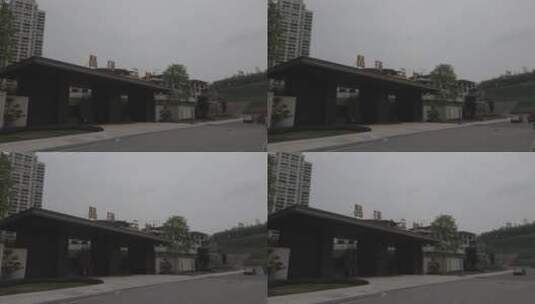 穿梭于高层住宅小区内实拍镜头高清在线视频素材下载