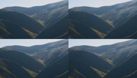 山区村庄视频青藏高原大山深处藏式民居光影高清在线视频素材下载