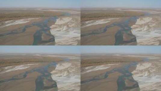 原创 新疆塔克拉玛干沙漠和田河高清在线视频素材下载