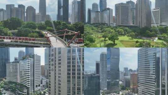 珠江新城航拍空镜高清在线视频素材下载