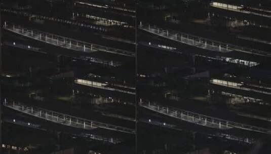 日本、东京品川、繁忙夜间车站5高清在线视频素材下载