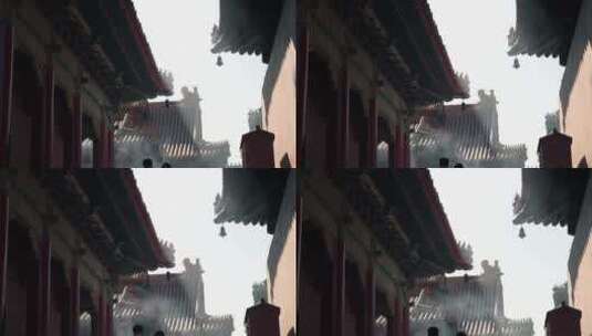 4K升格实拍北京雍和宫藏教建筑皇家寺庙高清在线视频素材下载
