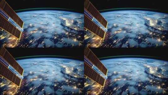 宇宙俯瞰地球高清在线视频素材下载
